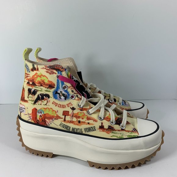 Converse Run Star Hike White Brown 167895c Men's Trainers Sz 5, 9